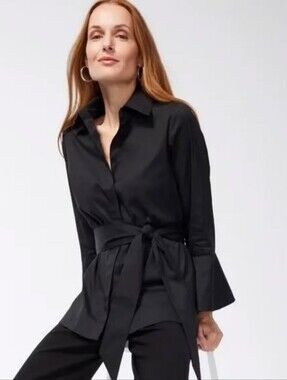 NWT Chico's Black Label Poplin TUNIC